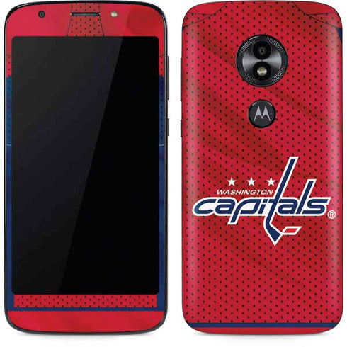NHL Washington Capitals Home Jersey Moto E5 Play Skin